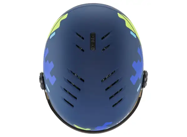 Uvex Rocket Jr Visor Skihelm blue matt