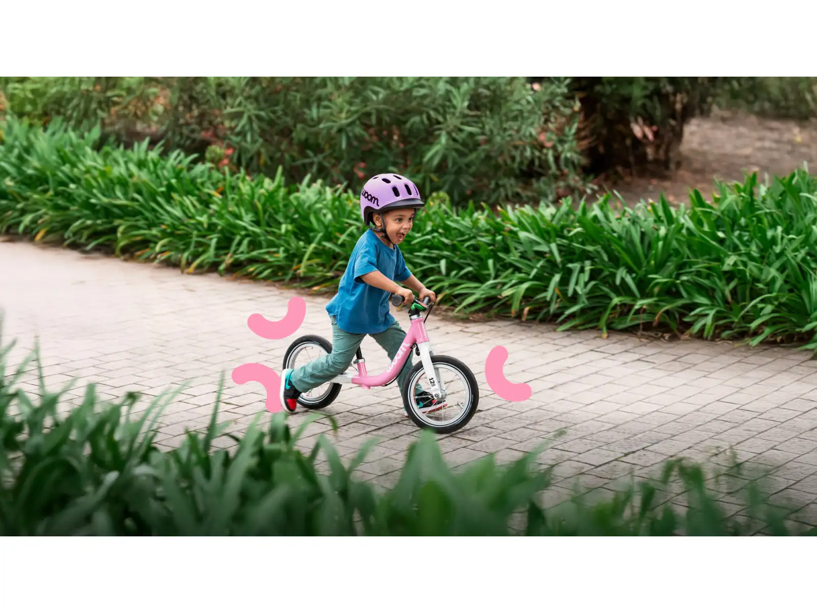 Woom GO 1 Kinderlaufrad 12" Powder Pink