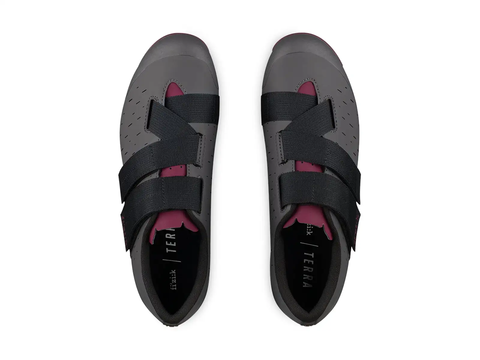 Fizik Terra Powerstrap X4 Gravel Herren-Radschuhe Anthracite/Grape