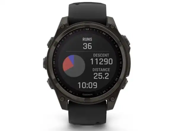Garmin fenix 8 - 47 mm Solar Sapphire Smartwatch Carbon Gray DLC Titanium Black/Gray