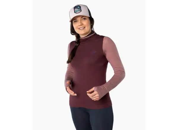 Dynafit Tigard Merino Hoody Damen Langarmshirt Mokarosa