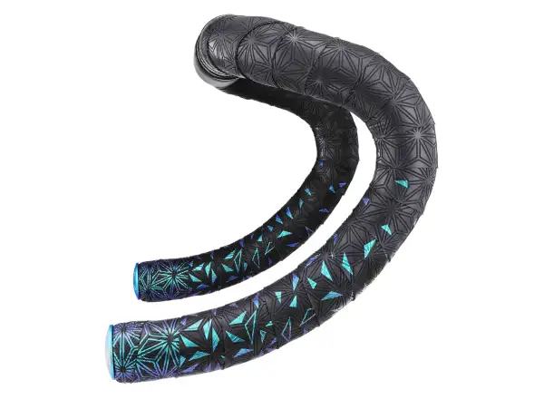 Supacaz Super Sticky Kush Star Fade Lenkerband Blue Refractor/Blue Star Plugz
