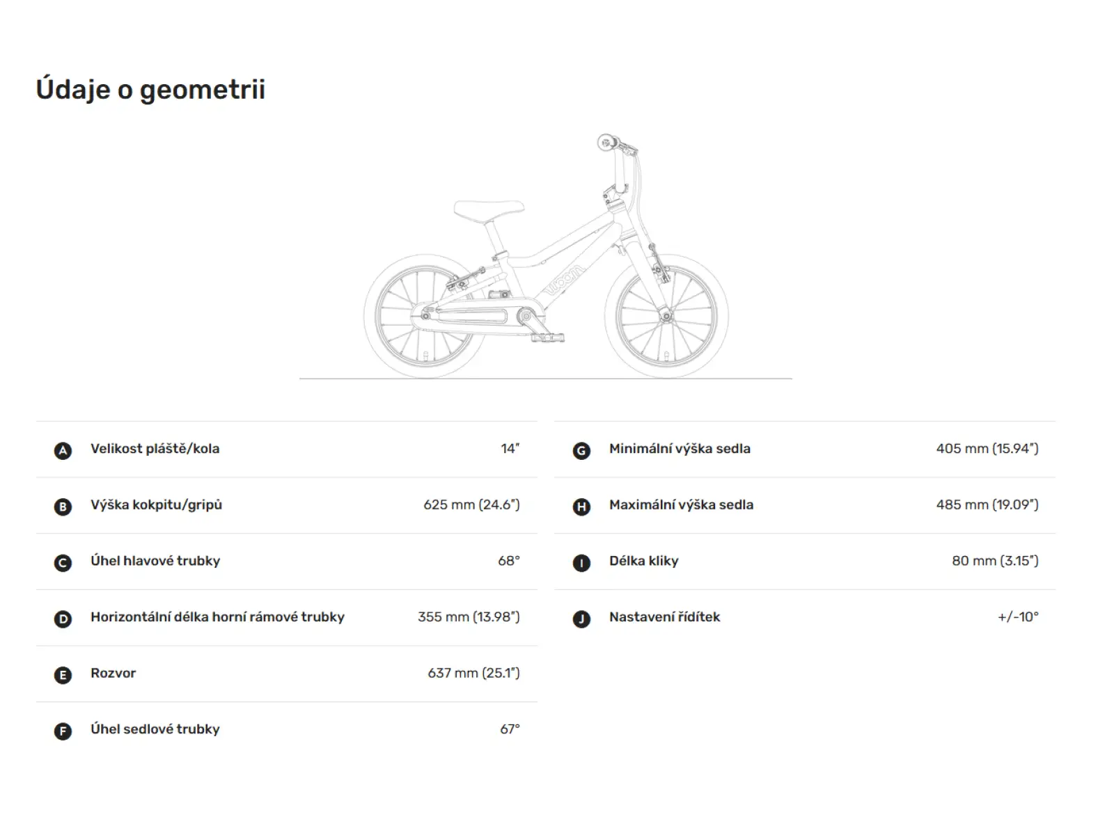 Woom GO 2 Vibrant Yellow 14 Kinderfahrrad