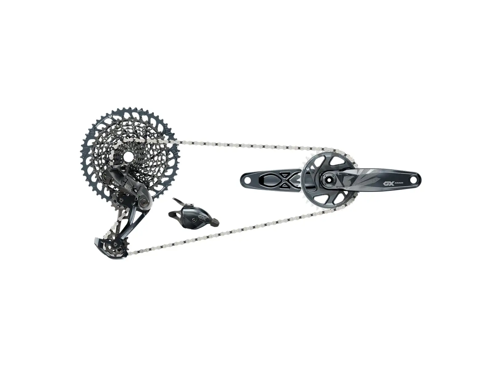 Sram GX Eagle DUB Boost Gruppe - 170 mm, 32 Zähne, Lunar-Grau
