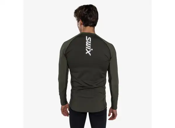 Swix RaceX Dry Herren Langarmshirt  Bright White/Olive