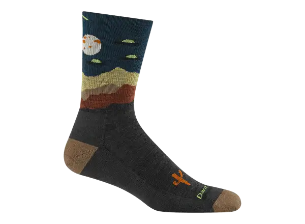 Darn Tough Spaced Out Micro Crew Lightweight Cusion Herren Socken Charcoal