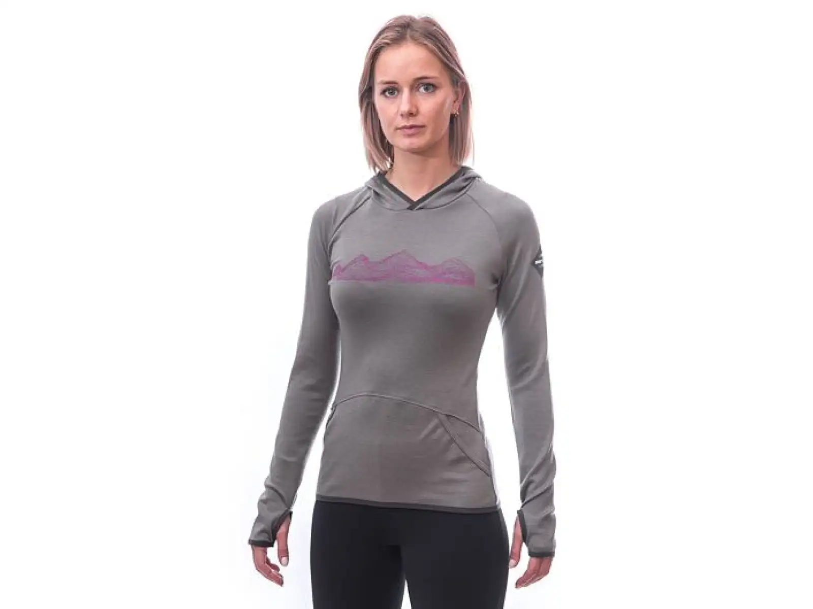Sensor Merino Upper Mountains Damenpullover grau