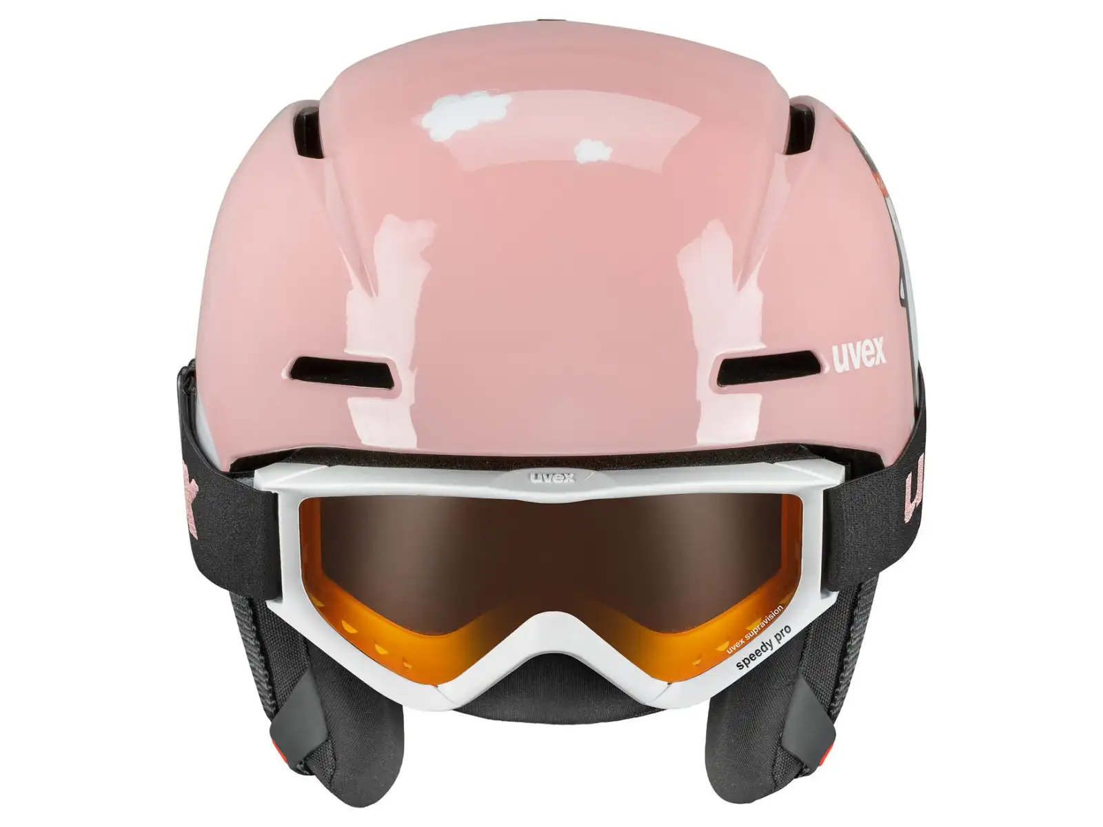 Uvex Viti Set Skihelm und Brille pink penguin