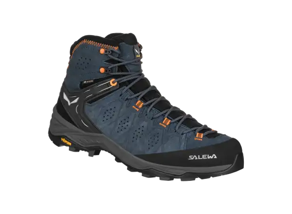 Salewa Alp Trainer 2 Mid Gore-Tex Herrenstiefel Dark Denim/Fluo Orange