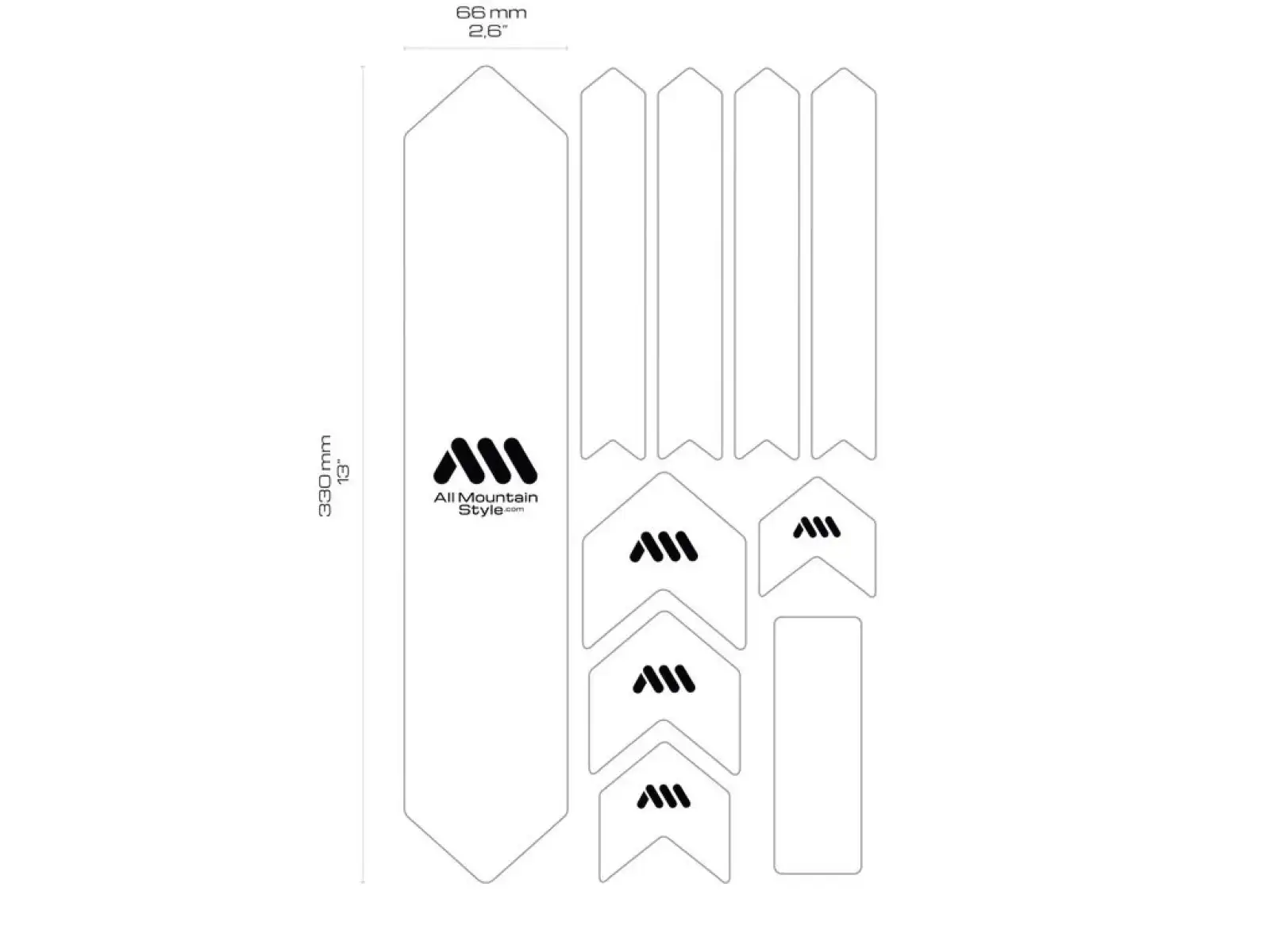 All Mountain Style Rahmen-Schutzaufkleber Extra Maze/Black