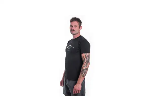 Sensor Coolmax Tech Mountains Herren T-Shirt Kurzarm Schwarz