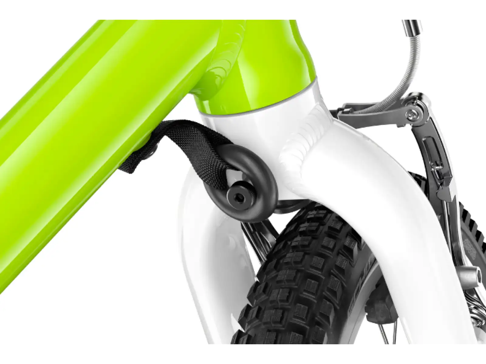 Woom 2 Eidechse Limette 14 Kinderfahrrad