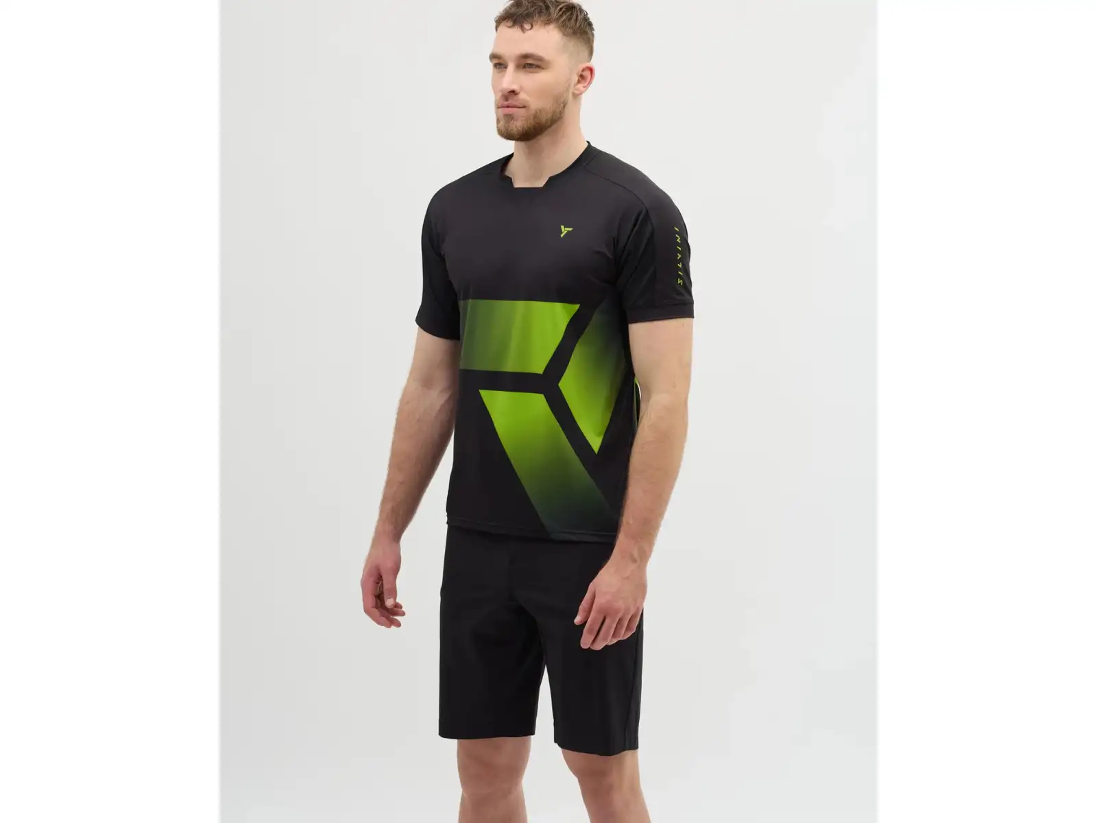 Silvini Gallo Herren Loose Trikot Kurzarm Black/Green