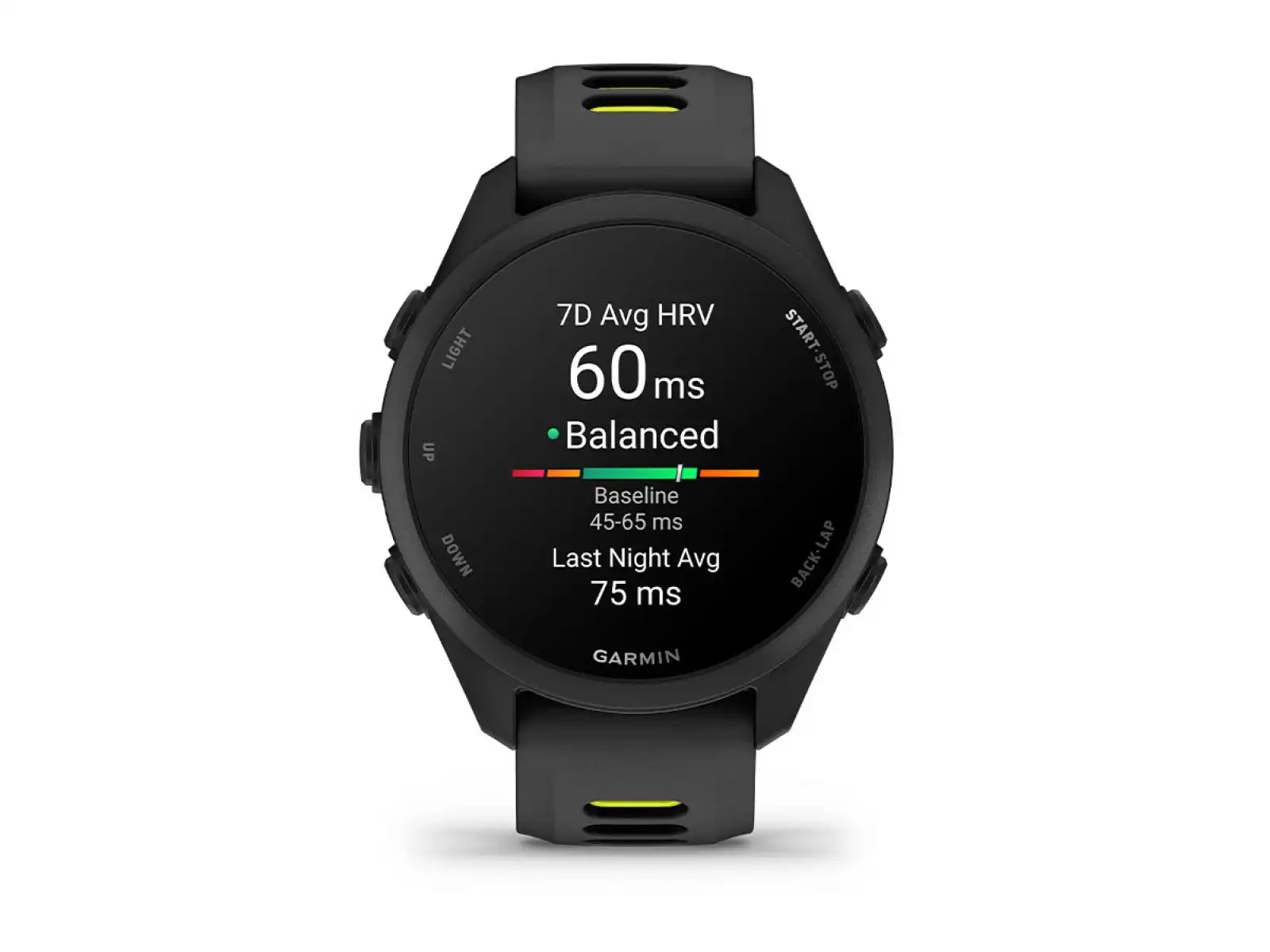 Garmin Forerunner 170 Black mit Armband Black/Amp Yellow