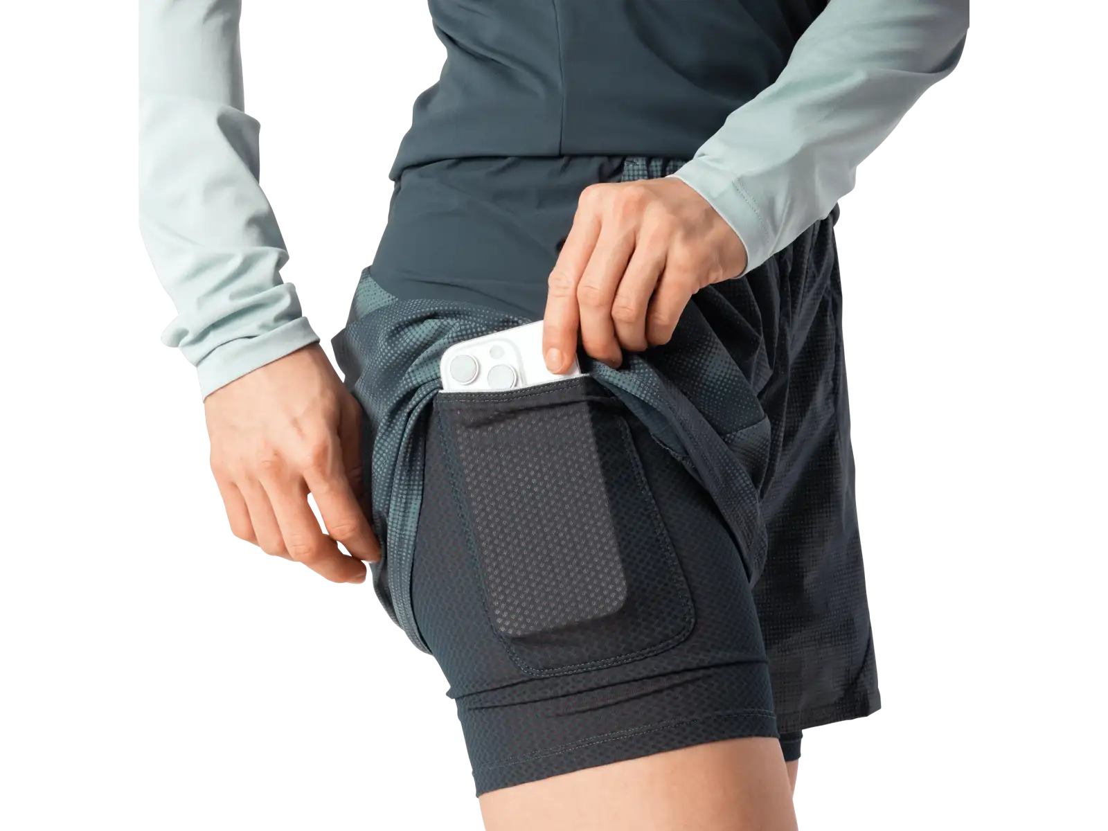 Dynafit Trail Reflective 2in1 Damen Laufshorts Cinder