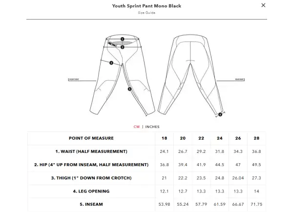 Troy Lee Designs Sprint Kinderhose Mono Black