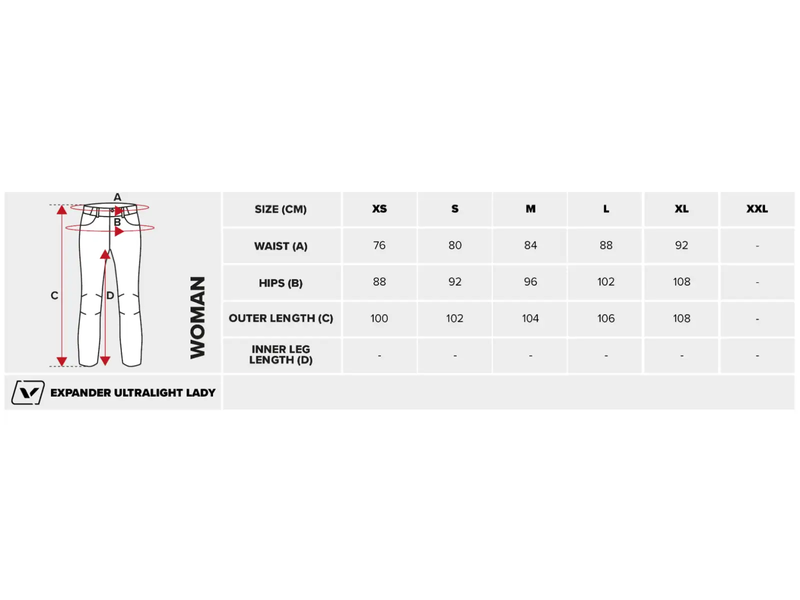 Viking Expander Ultralight Damenhose Grey