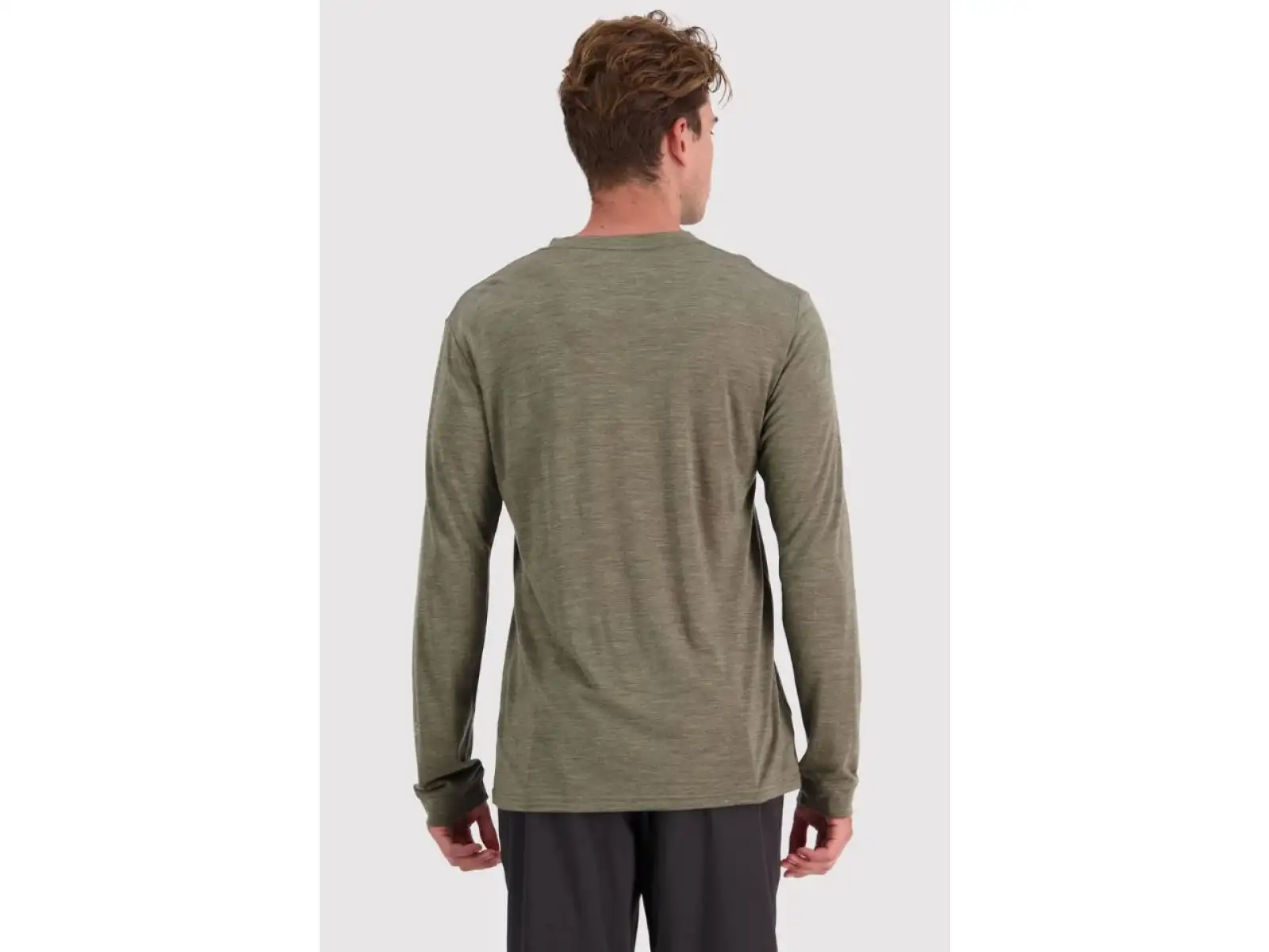Mons Royale Zephyr Merino Cool Langarmshirt für Herren in Olive.