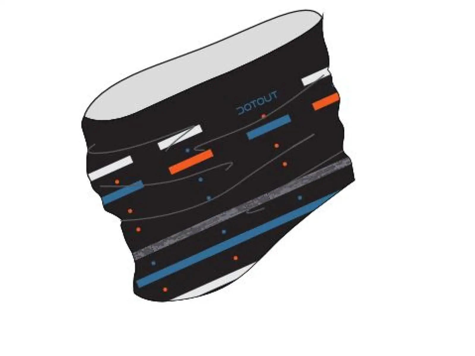 Dotout Mesh Halswärmer Schwarz/Orange/Blau Größe UNI