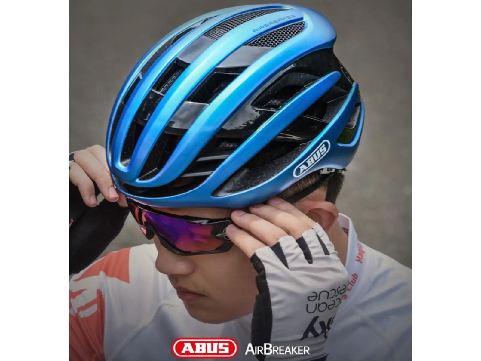 Abus AirBreaker Helm Stahlblau