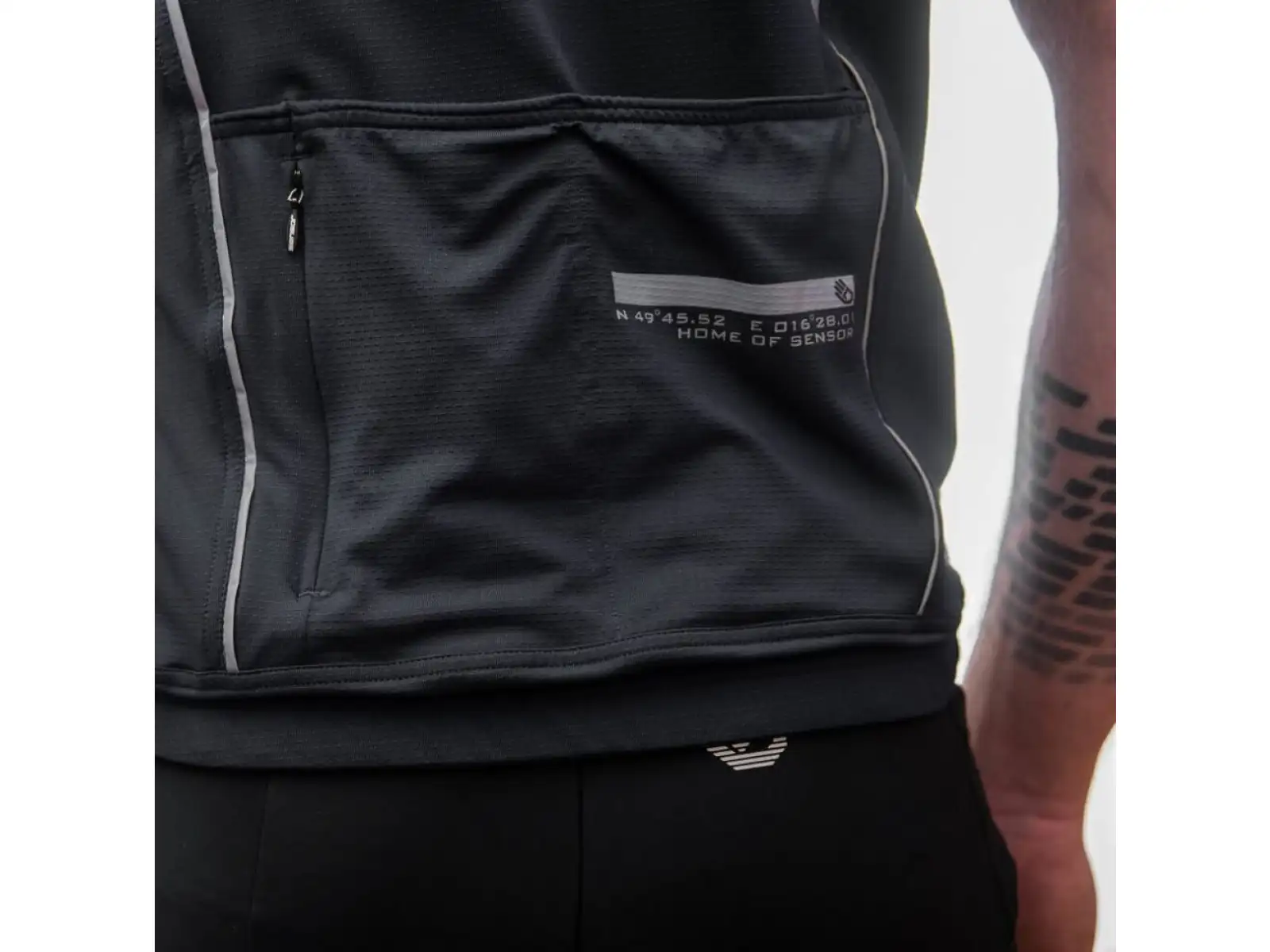 Sensor Cyklo Motion Herren Trikot kurzarm schwarz/grau