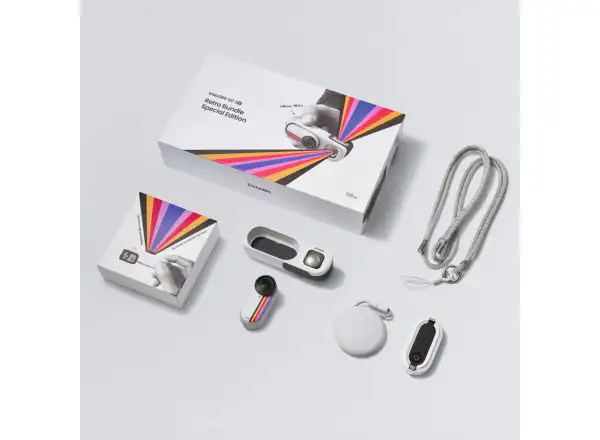 Insta360 GO 3S Kamera Retro-Bundle 128 GB Spezialedition weiß