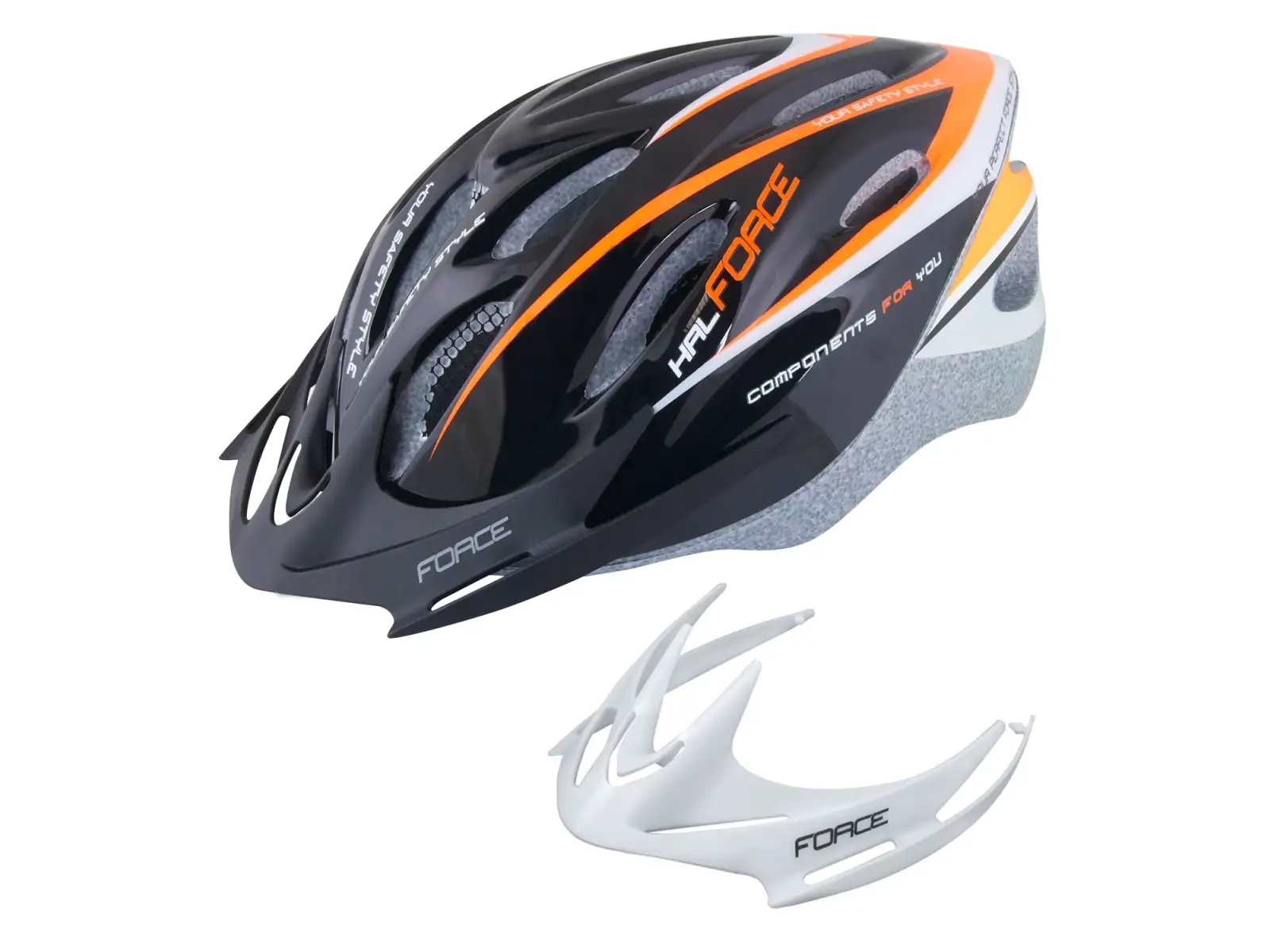 Force Hal Helm schwarz/orange
