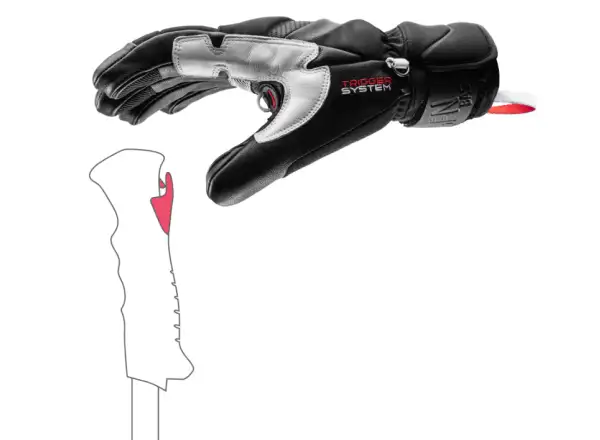 Leki Griffin Base 3D Abfahrtshandschuhe schwarz