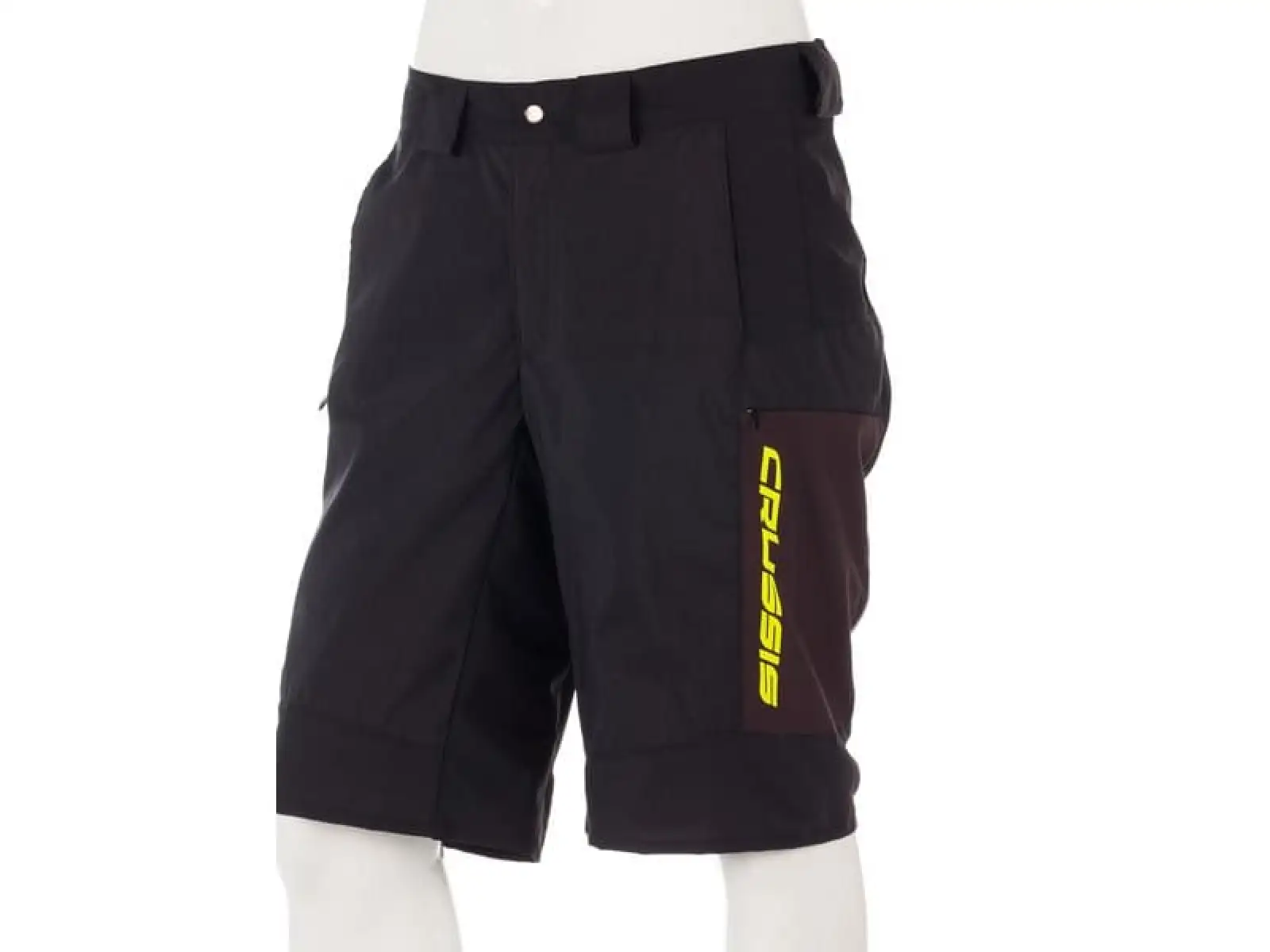 Crussis Freeride Herren Loose Fit Shorts Schwarz/Gelb