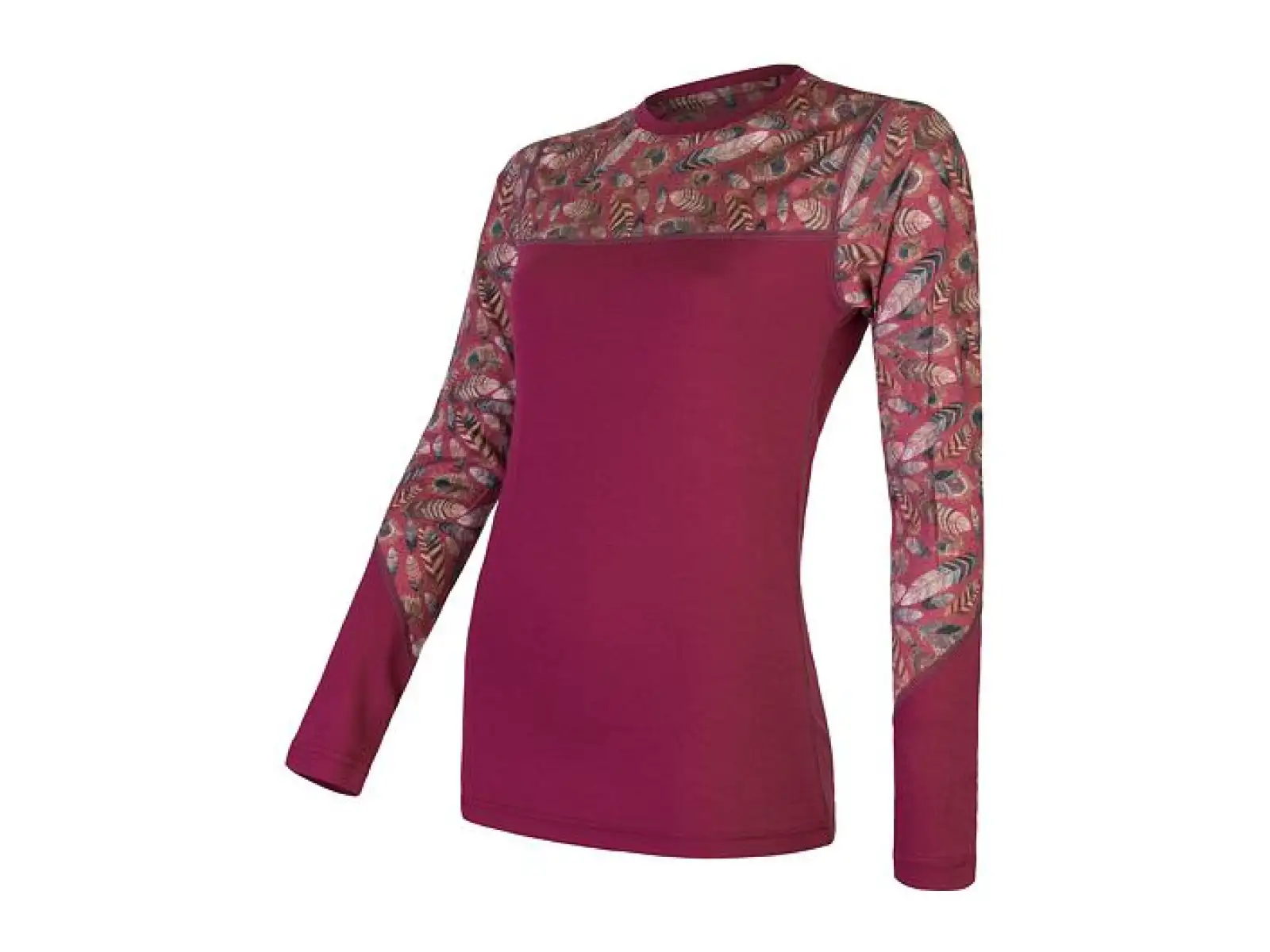 Sensor Merino Impress Damen Langarmshirt Lilla/Feather
