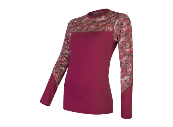 Sensor Merino Impress Damen Langarmshirt Lilla/Feather