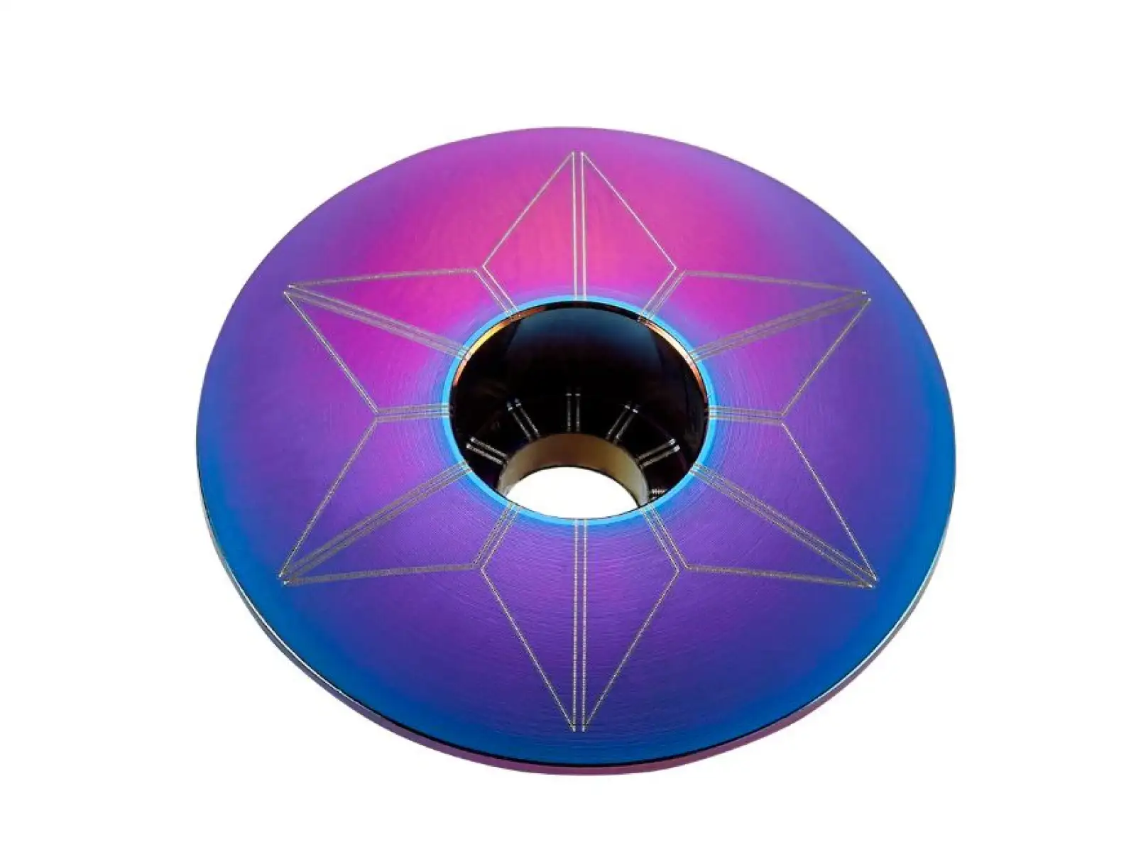 Supacaz Star Capz Anodized Steuersatzkappe Oil Slick