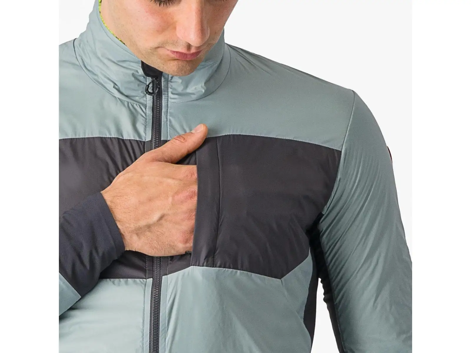 Castelli Unlimited Puffy Herrenjacke Defender Green/Dunkelgrau