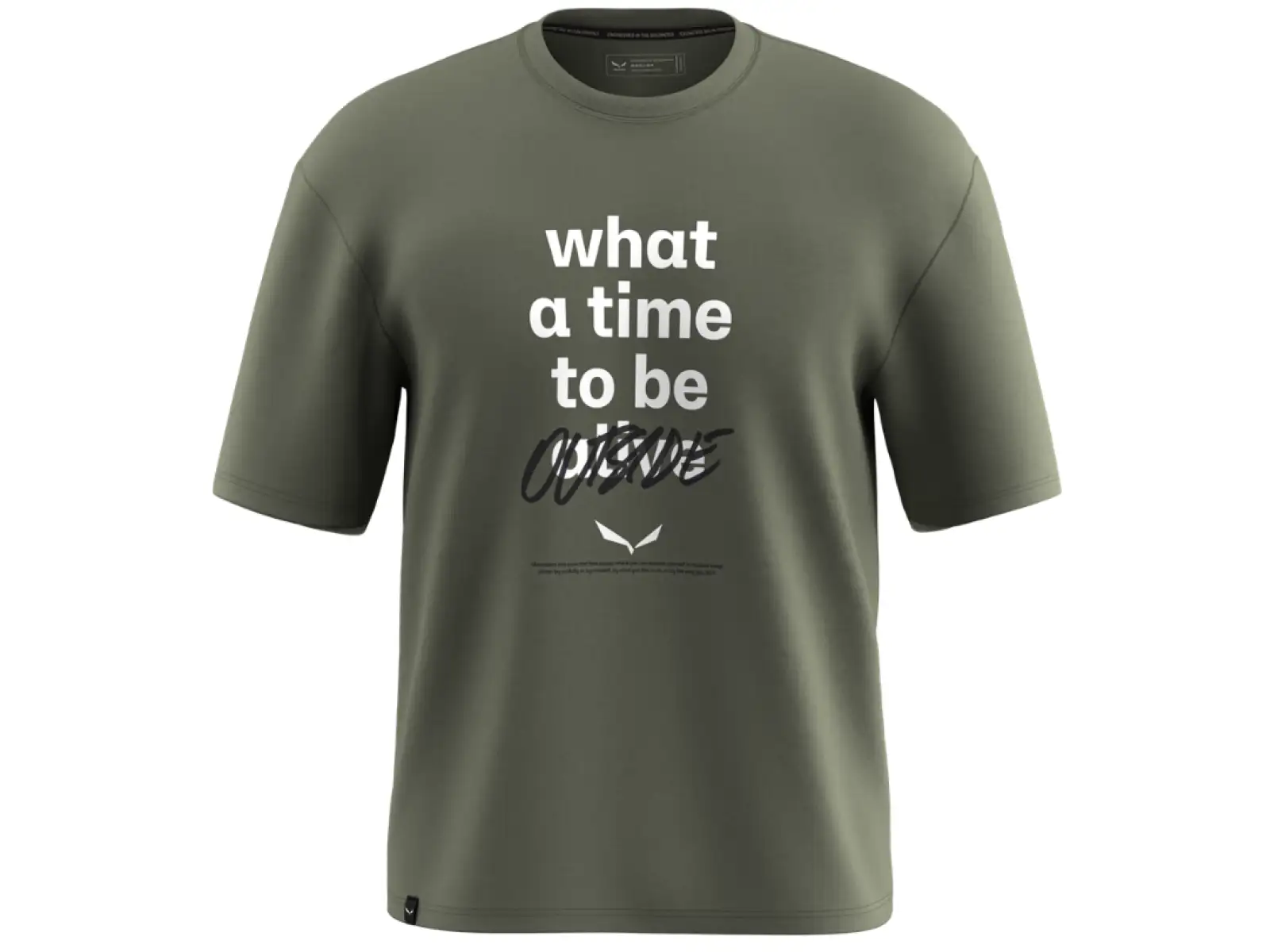 Salewa Eagle Outside Loose Herren T-Shirt Faded Green