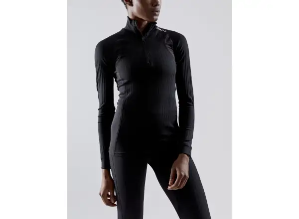Craft Active Extreme X Zip Damen Langarmshirt Schwarz