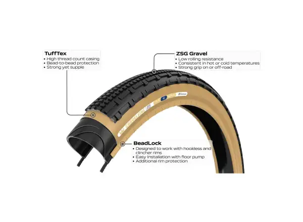 Panaracer Gravel-Reifen – GravelKing SK 700×50 mm Schwarz/Braun