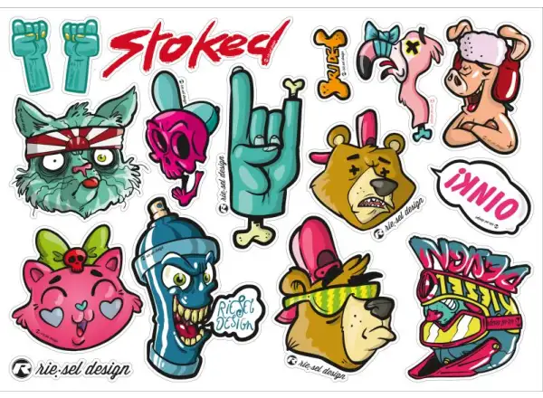 Rie:sel Design Aufkleber toons