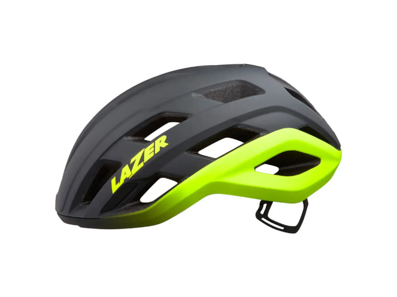 Lazer Strada KC Helm matt dunkelgrau/neongelb