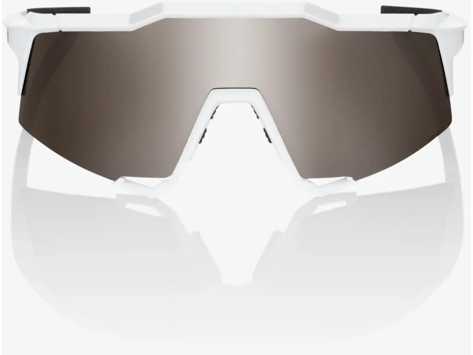 100% Speedcraft Brille Matte White/HiPER Silver Mirror