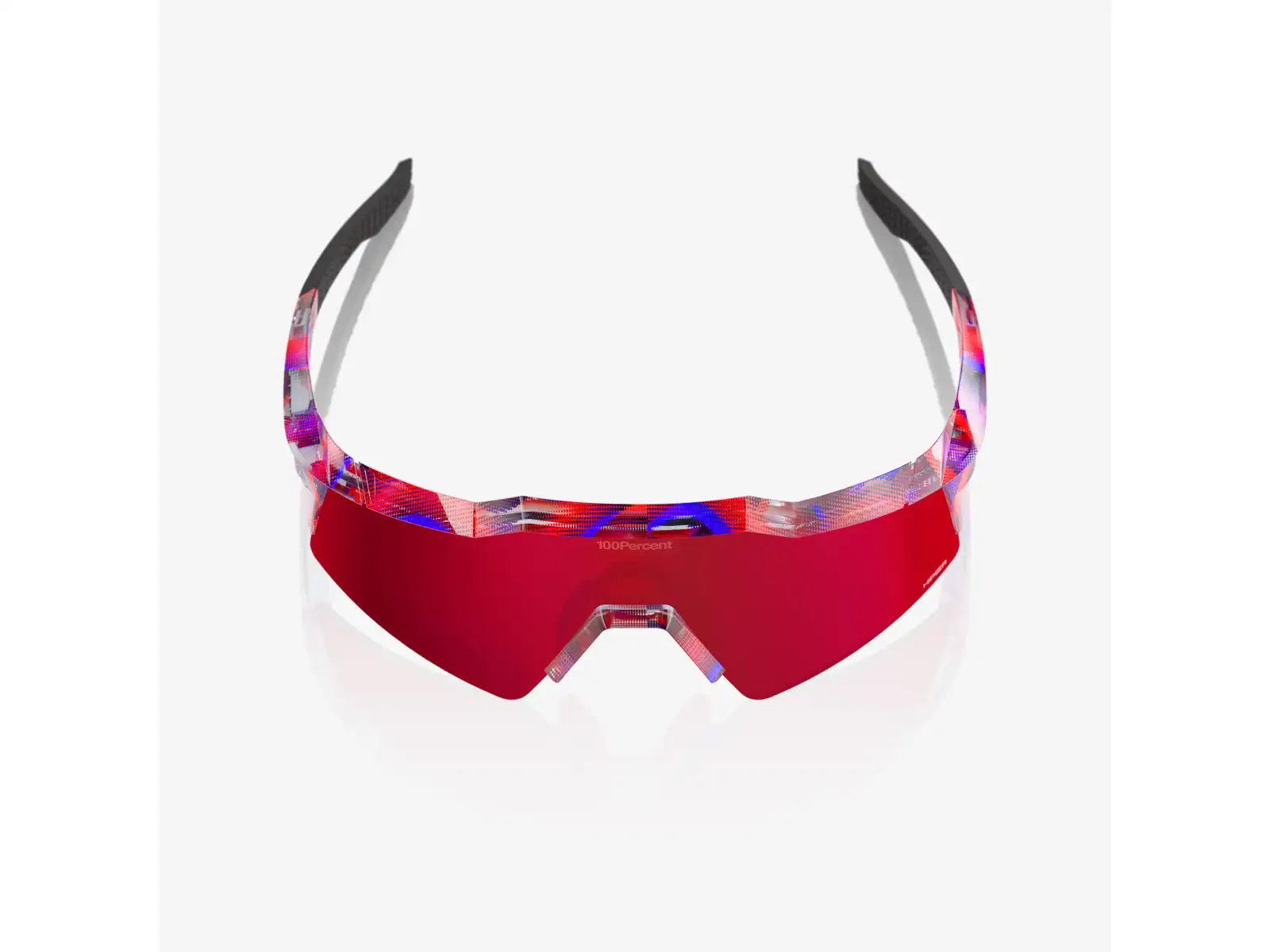 100% Speedcraft SL Brille FDJ Gloss Translucent Red/Blue/HiPER Fire Red Mirror Lens