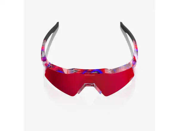 100% Speedcraft SL Brille FDJ Gloss Translucent Red/Blue/HiPER Fire Red Mirror Lens