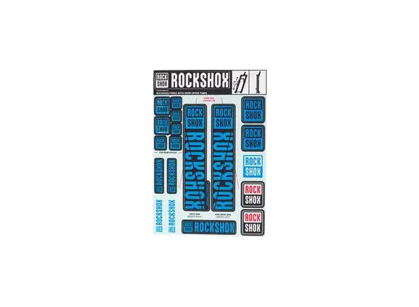 Rock Shox Decal Kit Water Blue für Pike/Lyrik/Yari/Domain/Revelation (2018+)