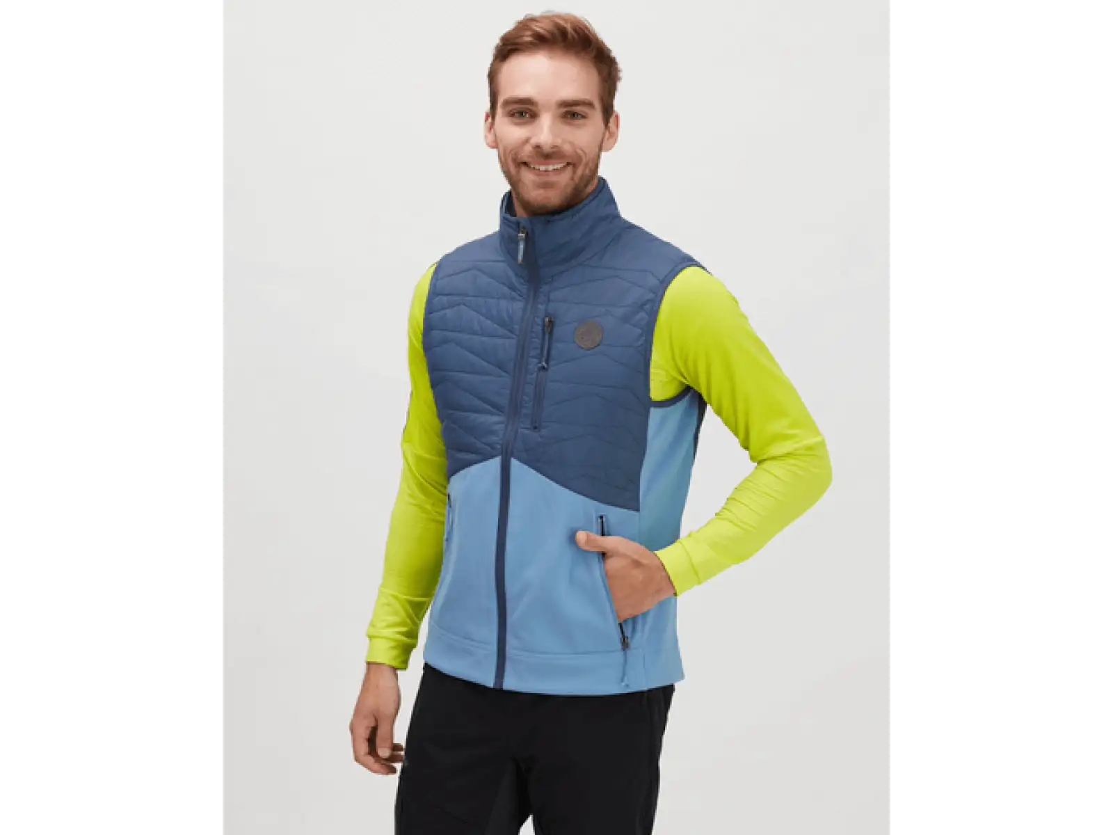 Silvini Grotte Herren gefütterte Weste blau/marineblau