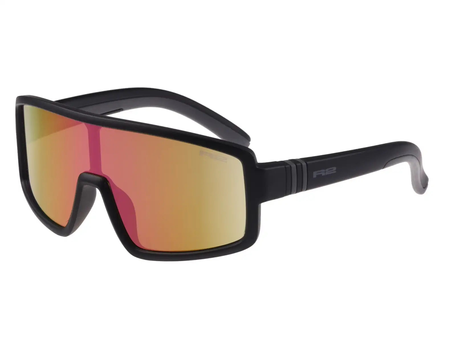 R2 Invader Kinder-Sonnenbrille Schwarz/Braun/Schwarzrot Chrom