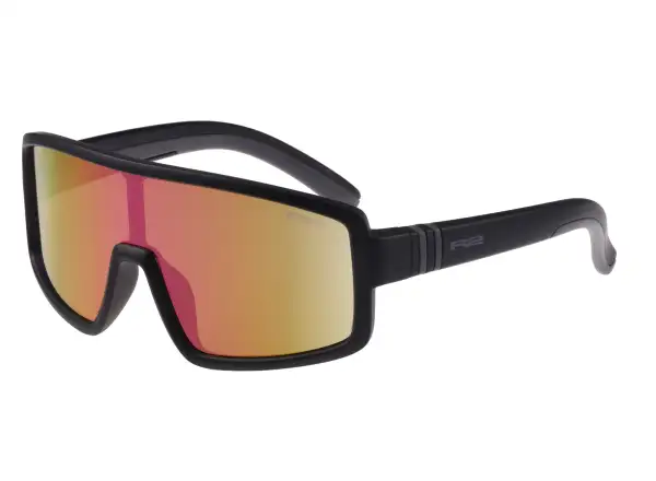 R2 Invader Kinder-Sonnenbrille Schwarz/Braun/Schwarzrot Chrom