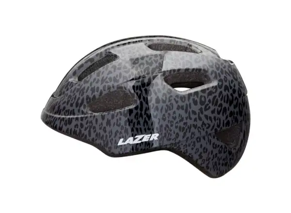 Lazer NUTZ KC Kinderhelm Schwarz Leopardenmuster Größe Uni (50-56 cm)
