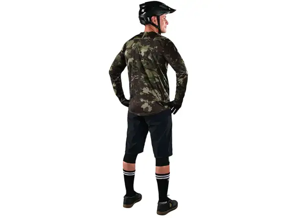 Troy Lee Designs Flowline Herrentrikot Langarm Covert Armee grün
