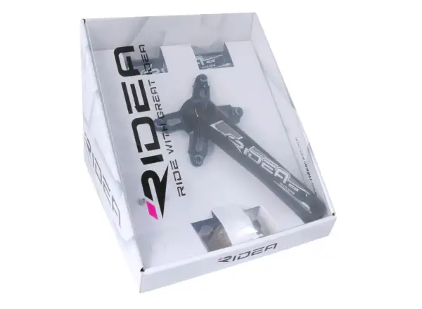 Ridea R491 Roadkurbeln AL + Titan 175 mm schwarz/weiß ohne Kettenblätter
