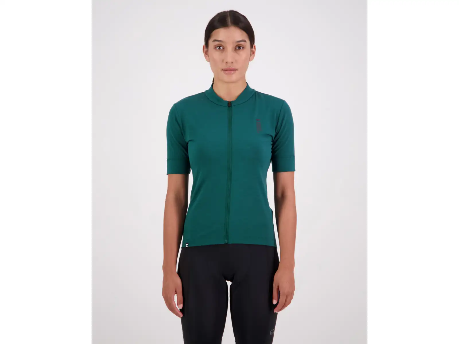 Mons Royale Roam Cargo Merino Shift Damen-T-Shirt mit kurzen Ärmeln Evergreen.
