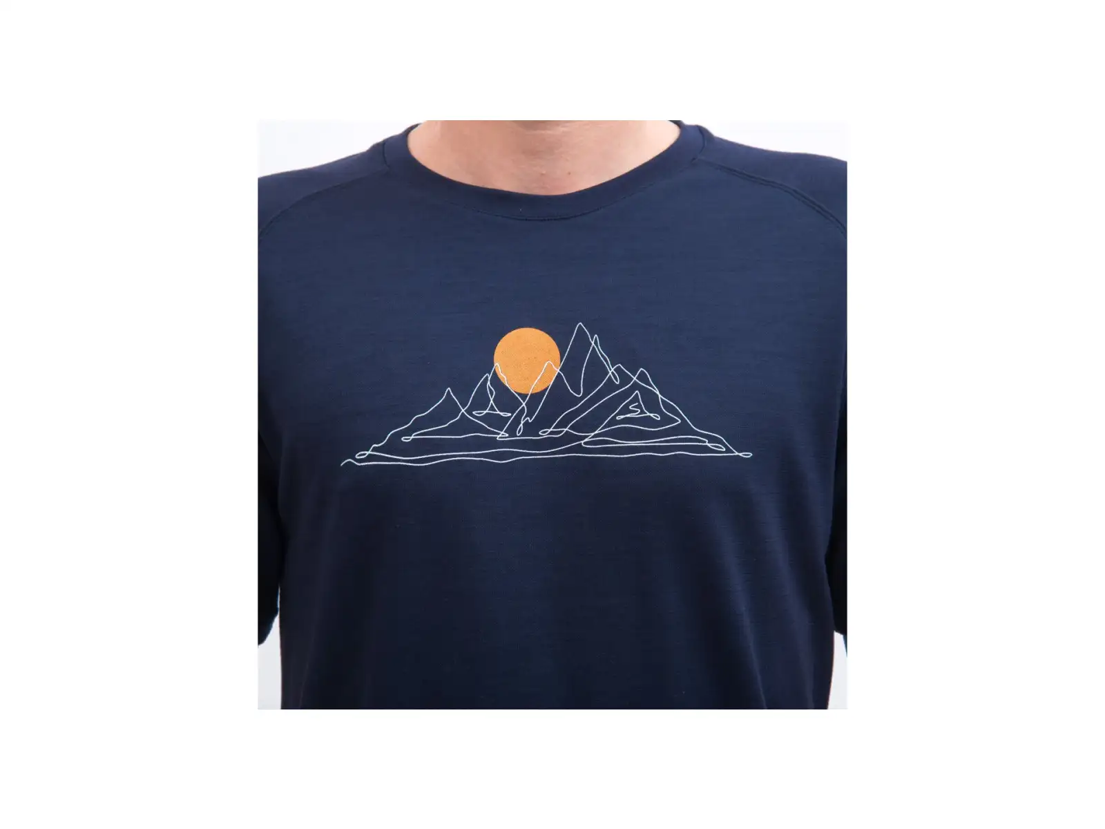 Sensor Merino Blend Moon Herren T-Shirt Kurzarm Deep Blue